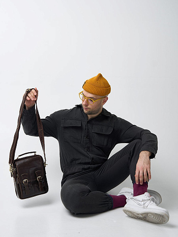 Сумка кожаная Famous Men 4004-1 Сумка кожаная Famous Men 4004-1